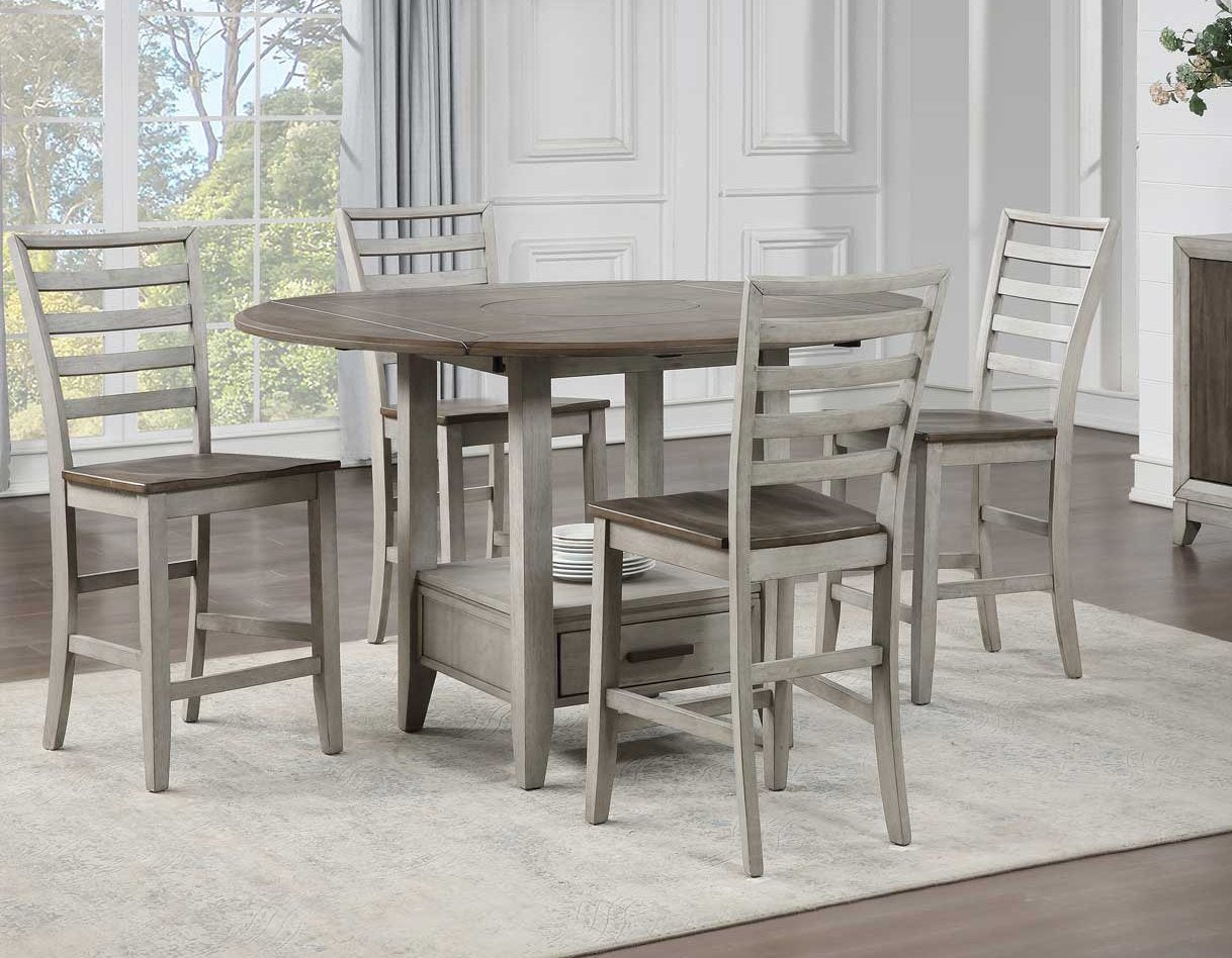 Abacus 5-Piece Counter Height Drop-Leaf Dining Set