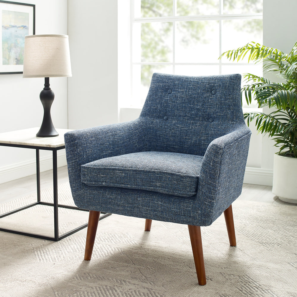 Artemis Button Tufted Chair by Powell - Blue/Dark Gray