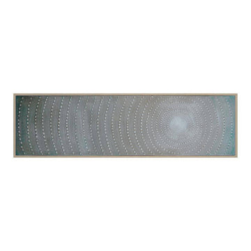 UMA Enterprises Modern 71" x 20" Abstract Wall Art with Gold Frame - Gray