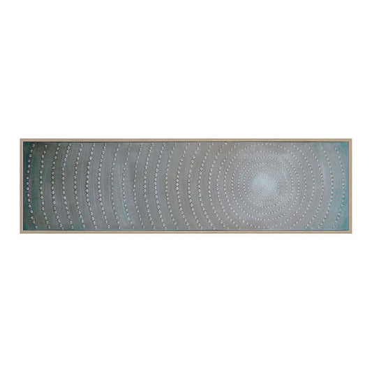 Arte de pared abstracto moderno de UMA Enterprises de 71" x 20" con marco dorado - Gris