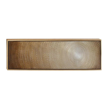 UMA Enterprises Modern 20" x 71" Abstract Radial Dots Canvas Art with Fir Wood Frame - Brown