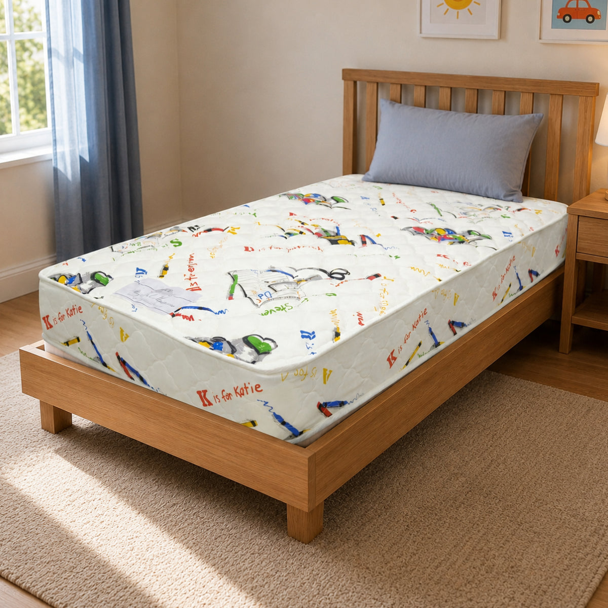Akita Twin Size Trundle Bed by Lifestyle - White + SilverRest 7