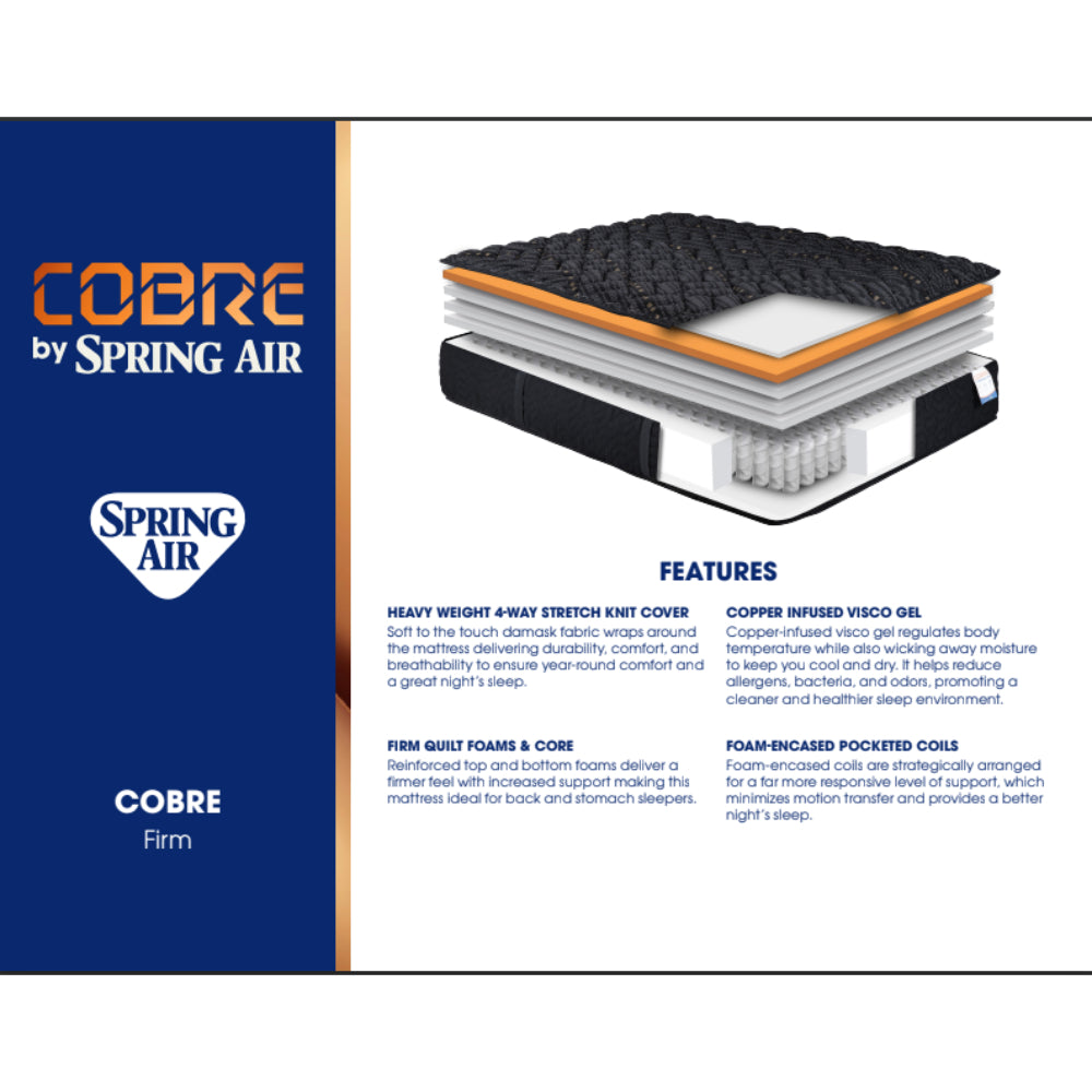 Spring Air Cobre Firm Mattress - Black
