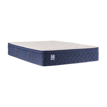 Sealy Dream Waves 14" Soft Euro Pillow Top Mattress- Blue/White