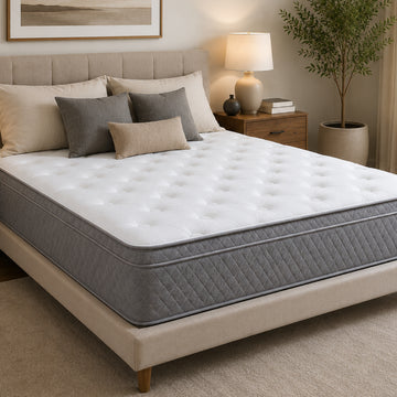 Comfort Bedding Supreme 10" Euro Top Mattress - White/Gray