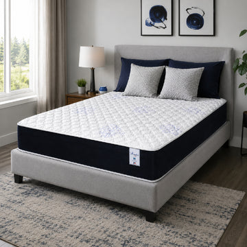 SilverRest Amelia Firm Full Size Mattress - White/Blue