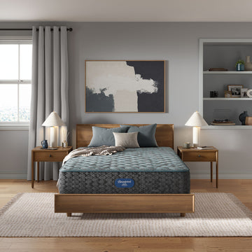 Beautyrest Core Level One 13" Firm Tight Top Mattress - Gray/Blue