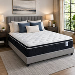 SilverRest Amelia 12" Pillow Top Mattress - White/Blue