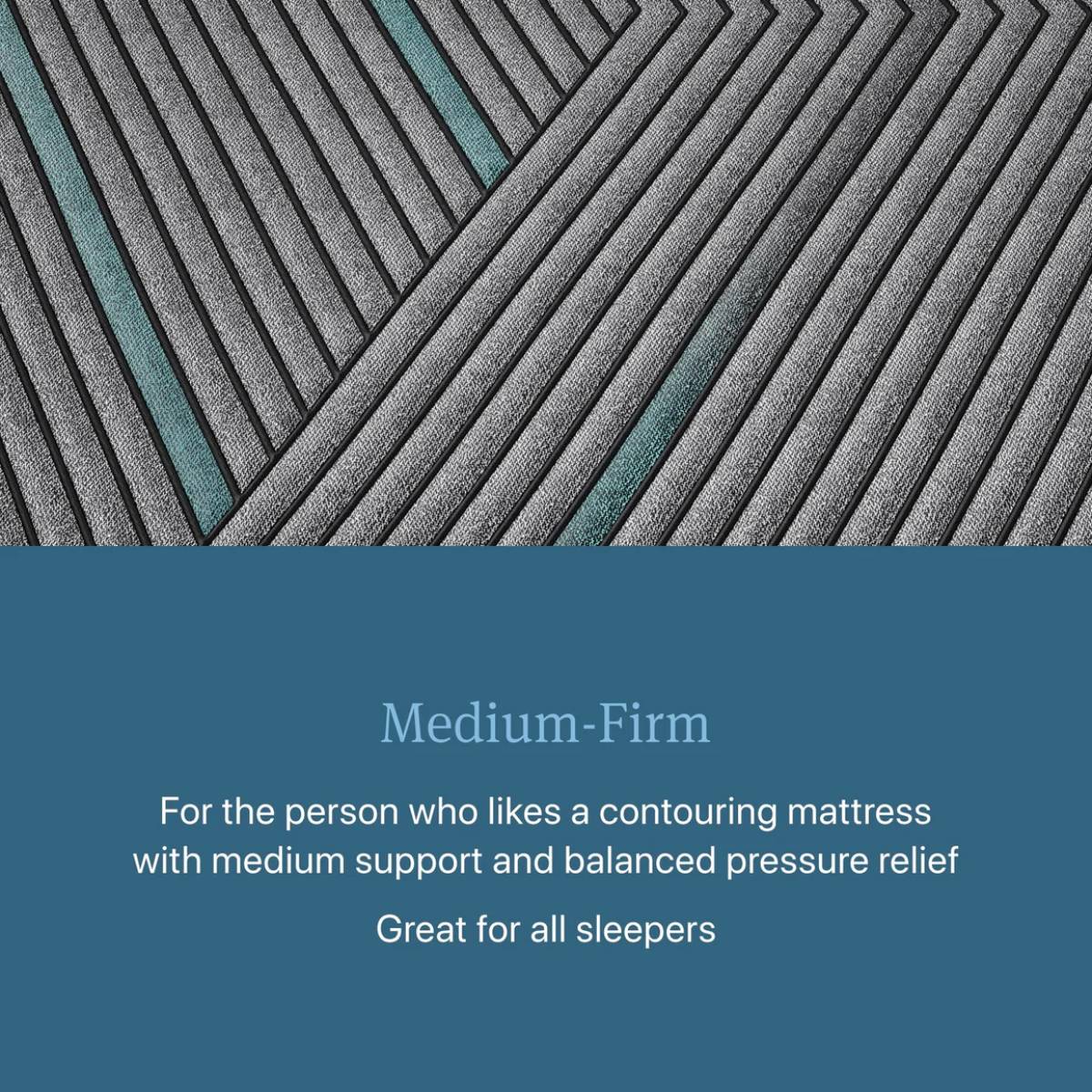 Beautyrest Level Two 12" Hybrid Medium Firm Mattress -  Blue/Gray