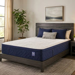 Sealy Dream Waves 14" Soft Euro Pillow Top Mattress- Blue/White