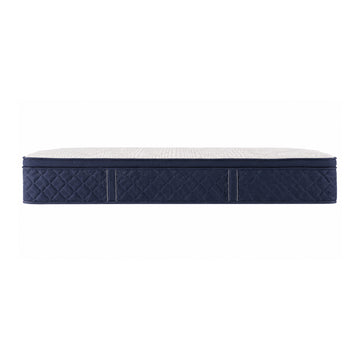 Sealy Dream Waves 14" Soft Euro Pillow Top Mattress- Blue/White