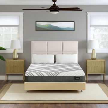 Diamond Mattress Siesta 10" Foam Cooling Medium Mattress - Gray