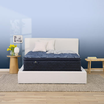 Serta Perfect Sleeper Cobalt Calm 14.5" Medium Pillow Top Mattress - Blue/Gray