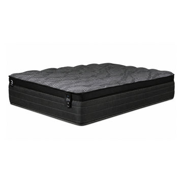 Colchón Comfort Bedding iBed de color negro con cubierta acolchada de tamaño mediano, tamaño Queen