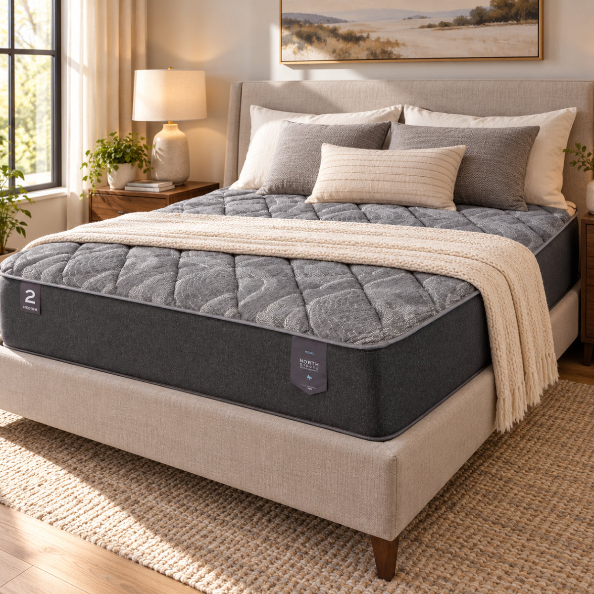 North Shore 10" Plush Mattres by Comfort Bedding - Gray