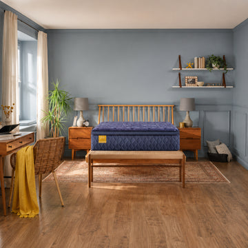 Sealy Remington Spring Soft Eastern King Size Mattress - Blue/Gray