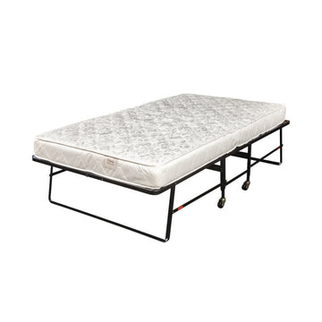 Hollywood Bed Frame Rollaway Bed with Mattress - Black/White