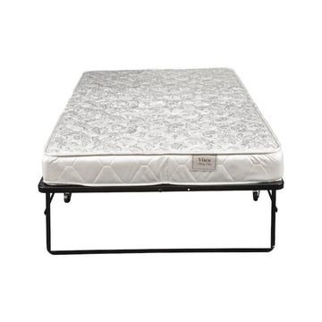 Hollywood Bed Frame Rollaway Bed with Mattress - Black/White