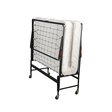 Hollywood Bed Frame Rollaway Bed with Mattress - Black/White