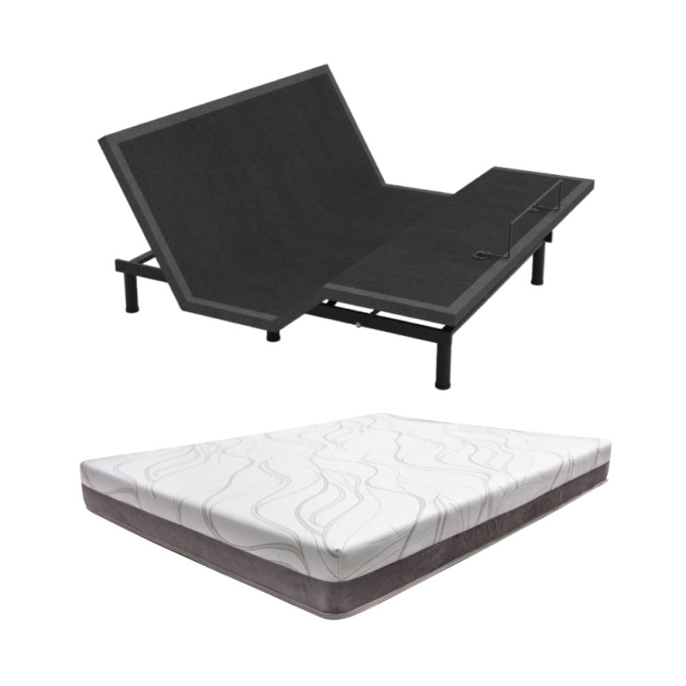 Bundle: Aquarius Wireless Adjustable Base + Spring Air Cobre 14" Firm Mattress