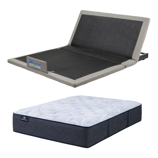 Paquete: Innova - Base ajustable con cable Basic Twin XL + colchón Serta Perfect Sleeper Lagoon Nights Twin XL