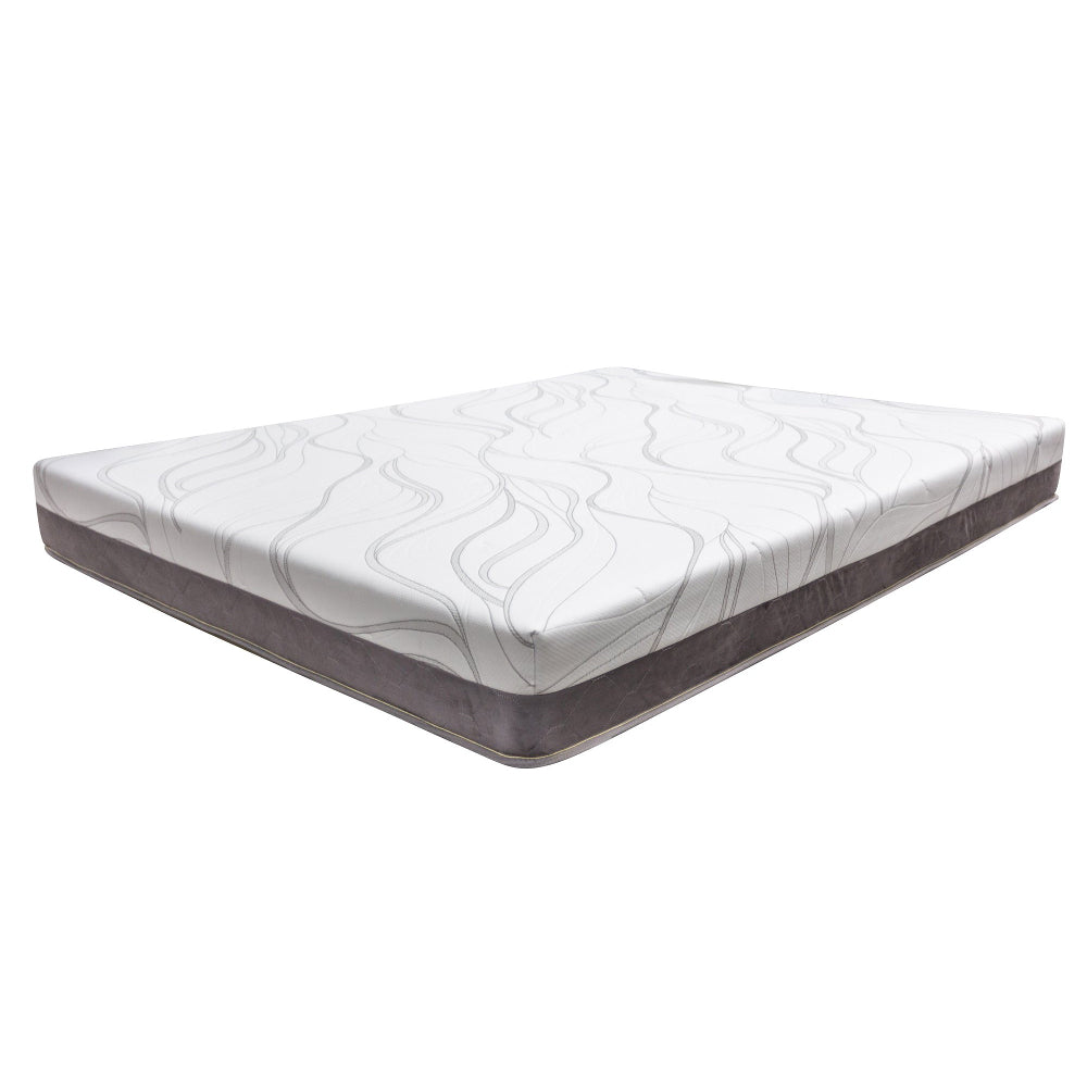 SilverRest Luna Waterfall Queen Size Mattress-in-a-Box + Suave I Head-Up Adjustable Base - Queen Set