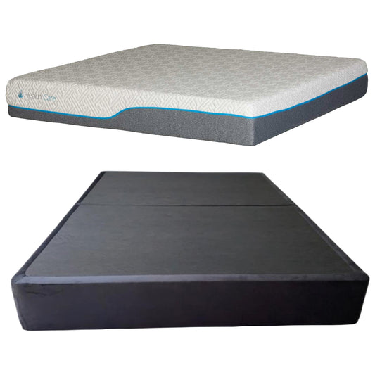 Bundle:  Best Home Queen Size 9" Universal Foundation + Comfort Bedding Aspen Memory Cooling Queen Size Mattress