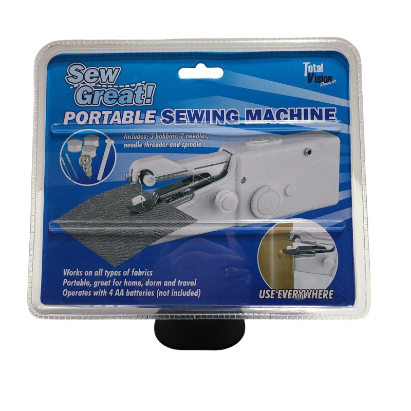 Total Vision VT-06384 Sew Great Portable Handheld Sewing Machine - White