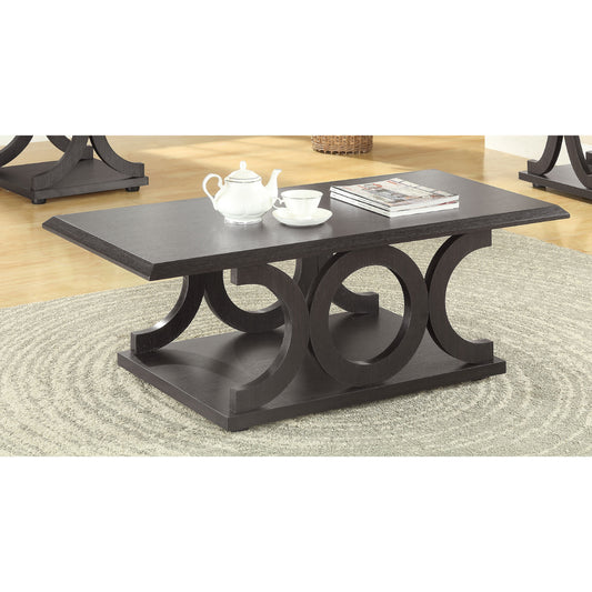 Shelly 47" Rectangular Coffee Table by Coaster - Brown