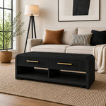 Woodridge 48" Coffee Table with Casters by Picket House Furnishings - Black