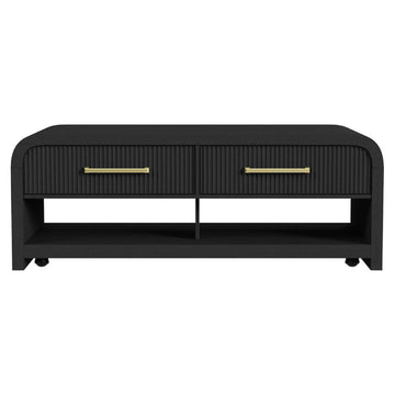 Woodridge 48" Coffee Table with Casters by Picket House Furnishings - Black