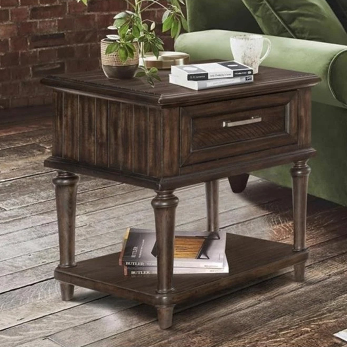Mesa auxiliar Cardano de 24" con cajón de Homelegance
