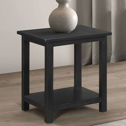 Payne 20" End Table with Shelf by Coaster - Black