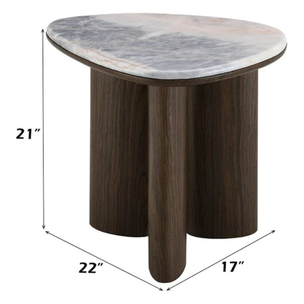 Hanale End Table by Acme Furniture - Brown