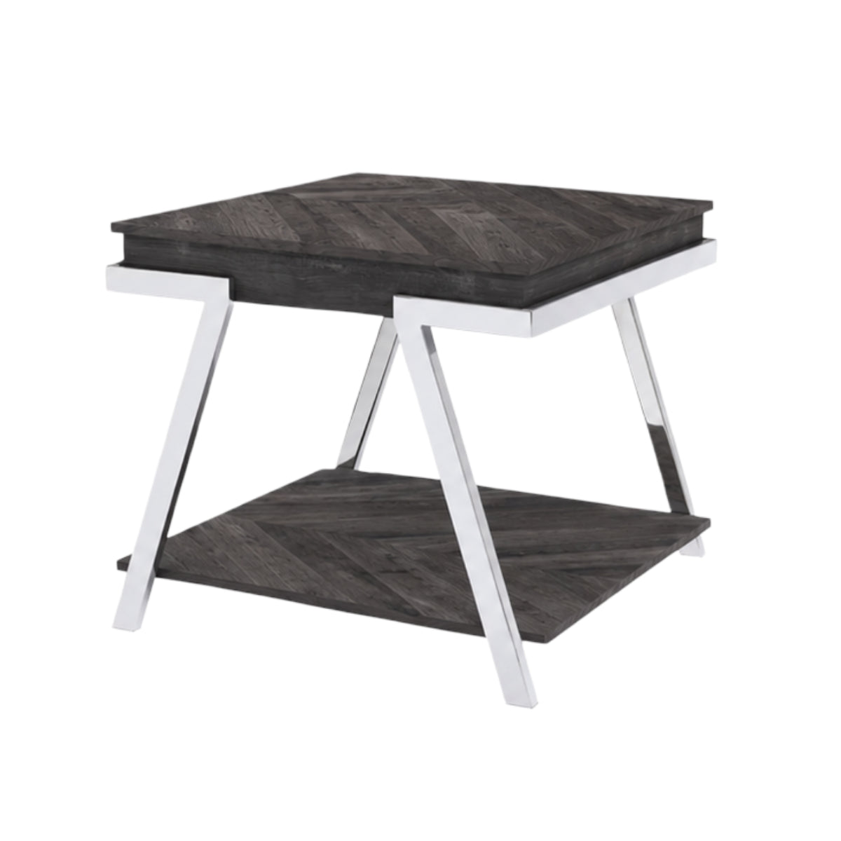 Mesa auxiliar Roma de 23" con estante abierto de Steve Silver Company - Gris