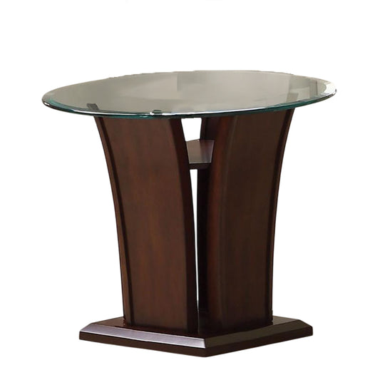Manhattan 16" End Table by Furniture of America - Brown