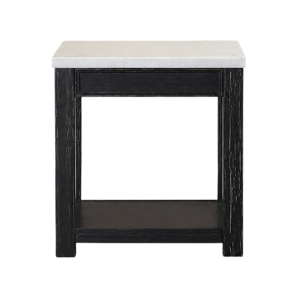 Mesa auxiliar McGill de Furniture of America, color blanco/antiguo