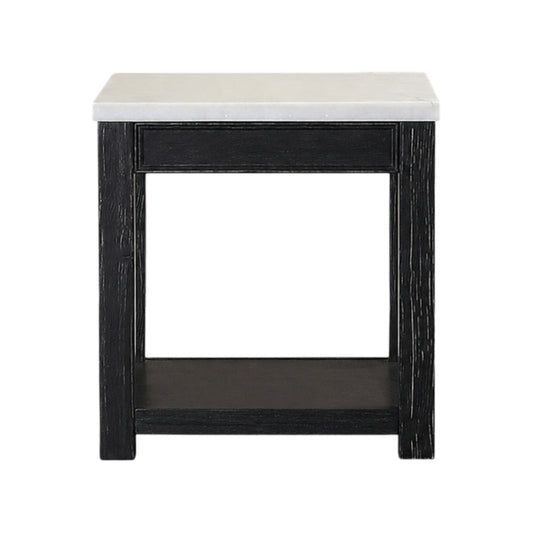 McGill End Table by Furniture of America - White/Black