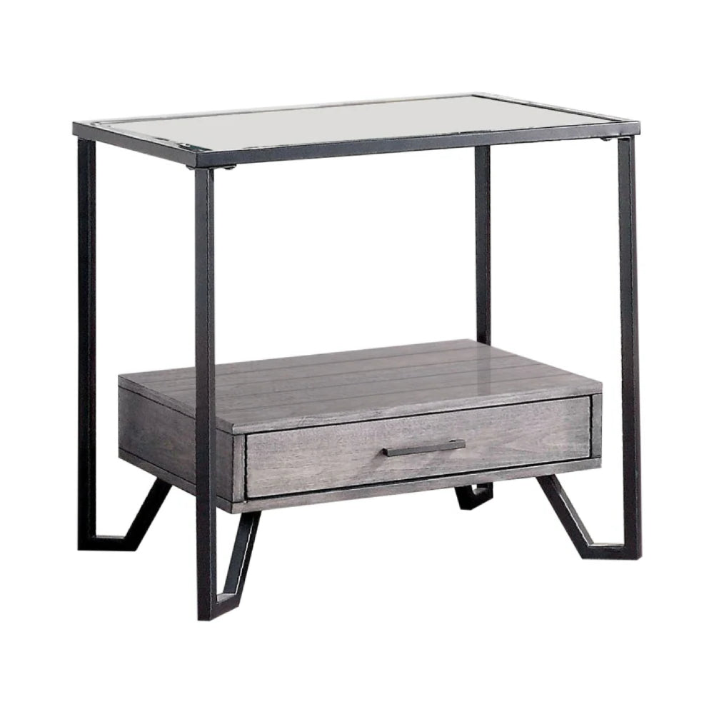 Mesa auxiliar Ponderay de 24" con cajón de Furniture of America