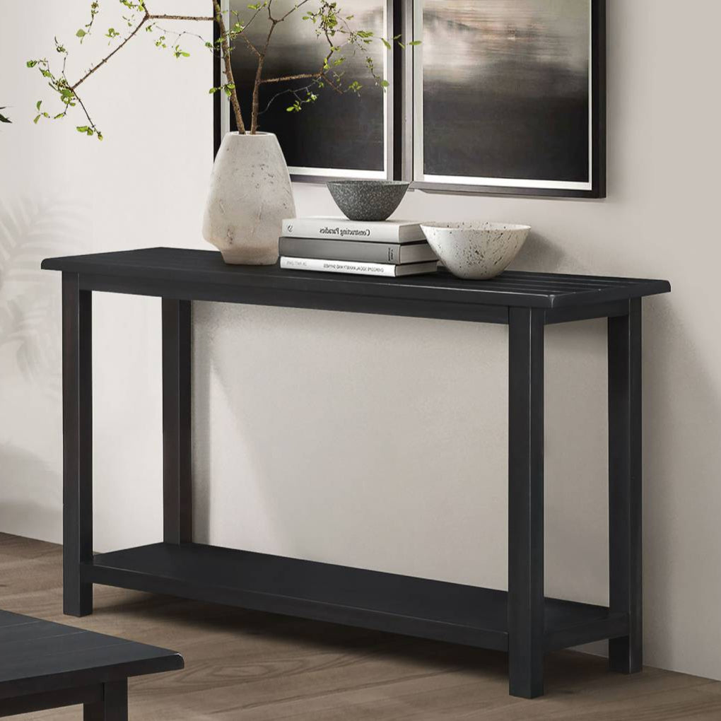 Payne 47.25" Console Table with Shelf by Coaster - Black