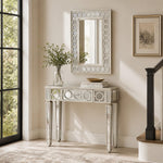 Glam Console Table with Mirror Set by Uma Enterprises - Silver