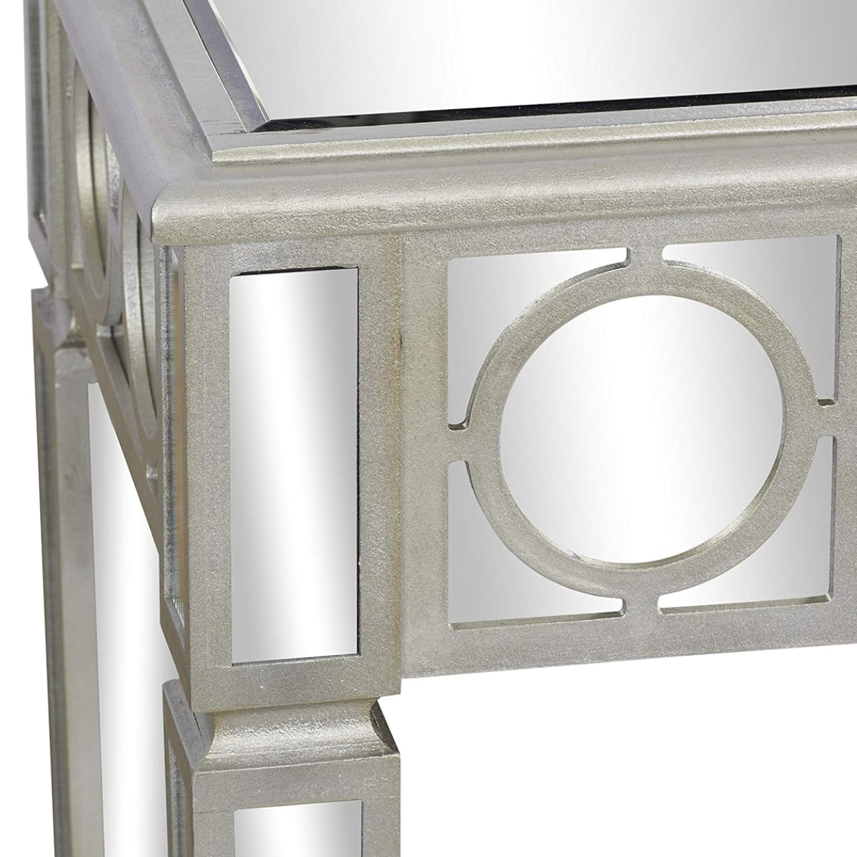 Glam White Mirror Console Set