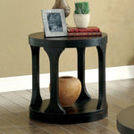 Carrie 23.5" End Table with Open Shelf by Furniture of America - Black