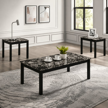 Findlay (3-Piece) Coffee and End Table by Furniture of America - Black