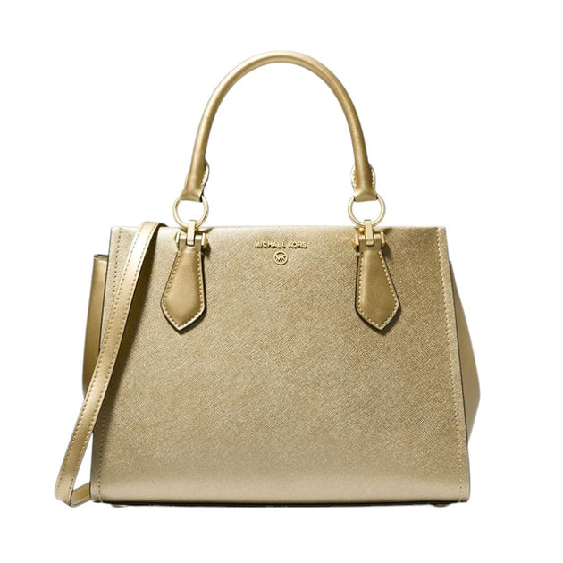 Michael Kors Marilyn Medium Satchel - Pale Gold– Curacao