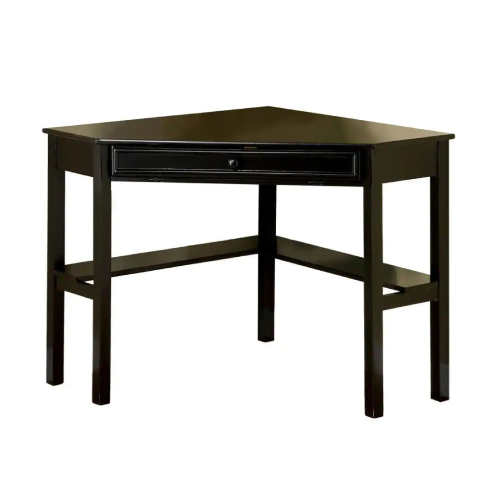 Porto Corner Desk by Furniture of America - Black