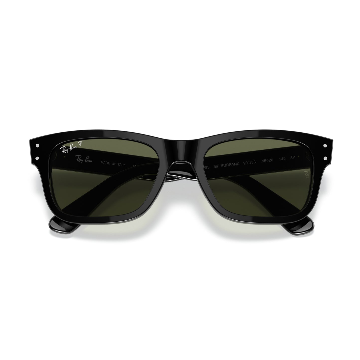 Ray Ban Mr Burbank Black Polar Green Sunglasses
