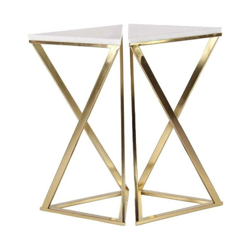Triangle 12" Accent Table Set of 2 by UMA Enterprises