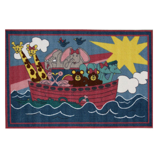 L.A Rugs 2' 7" x 3' 11" Fun Time Noah's Ark Rectangular Area Rug
