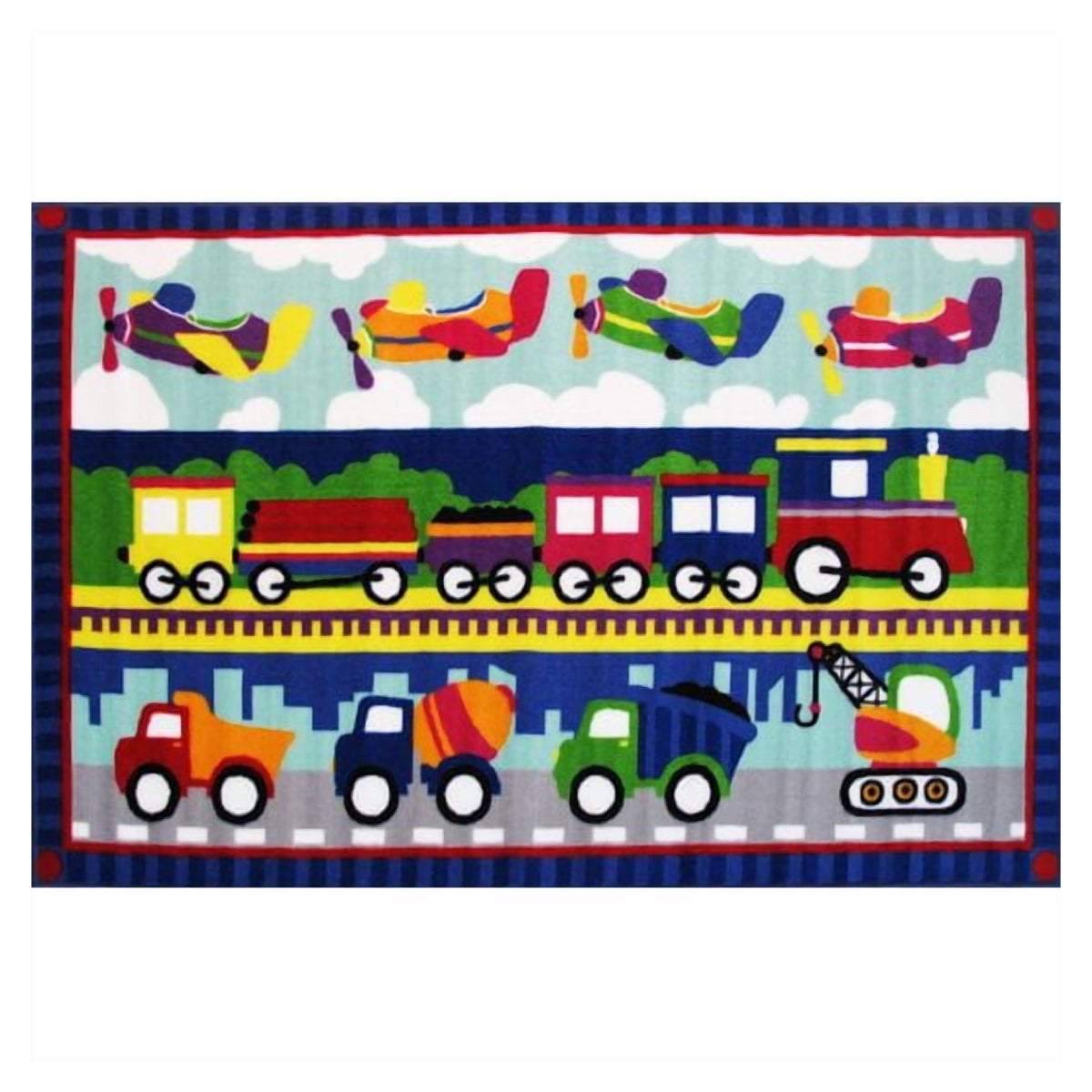 L.A Rugs Fun Time Trans America Rectangular Area Rug